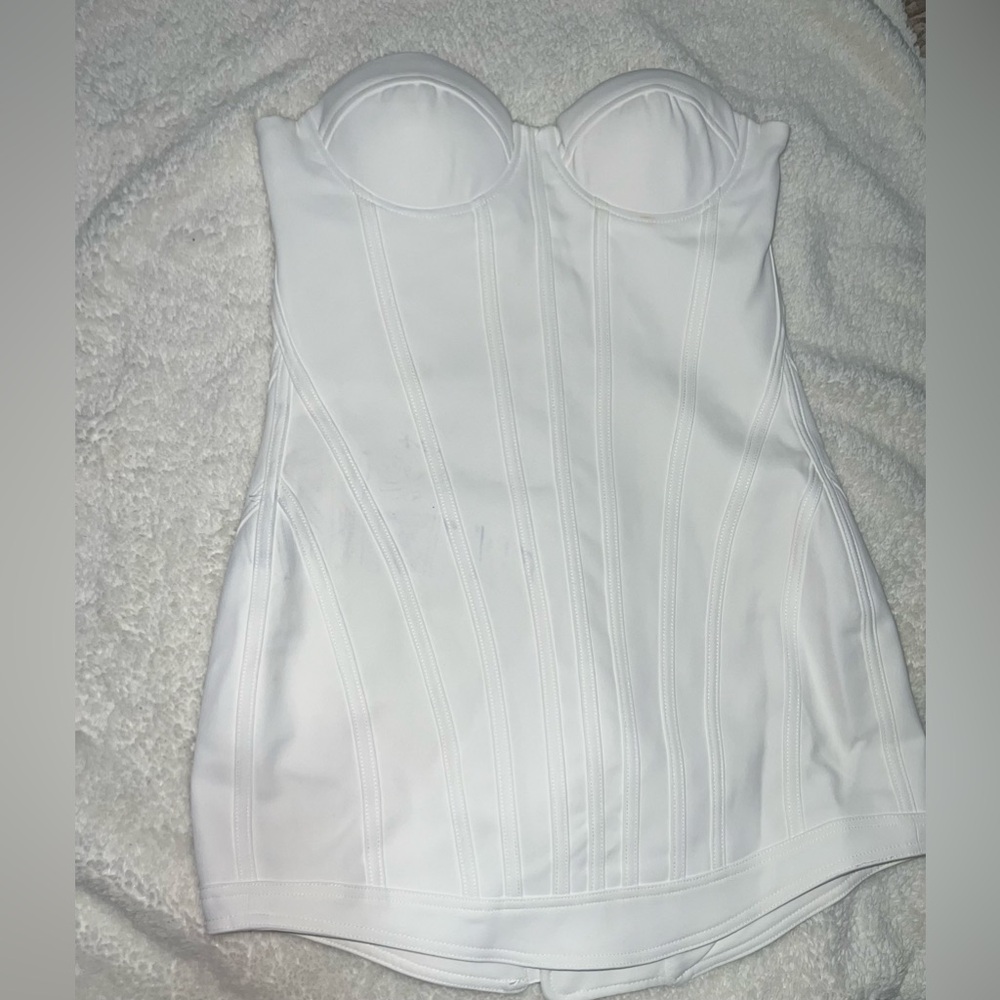 Meshki Ivory Bustier Top